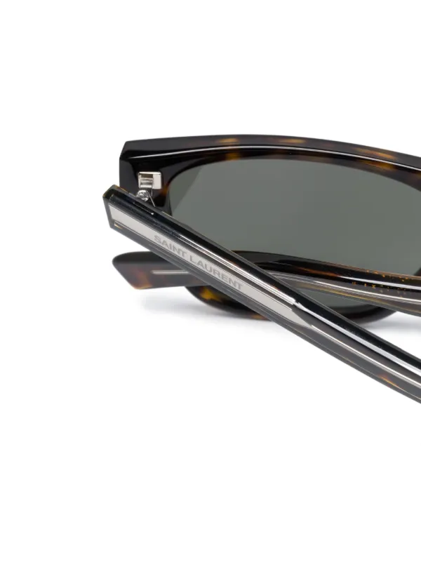 Saint Laurent Eyewear tortoiseshell-effect square-frame  display picture 3