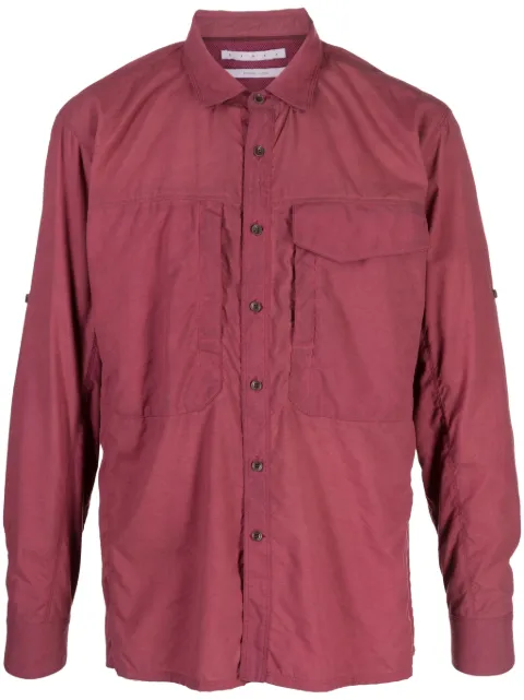 RANRA camisa con cuello italiano y botones