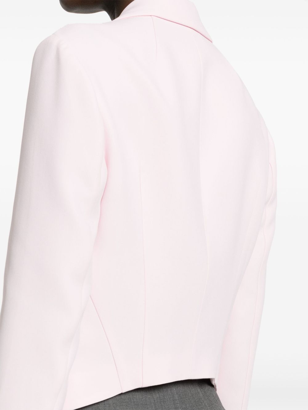 Shop N°21 Crepe-textured Blazer In Pink