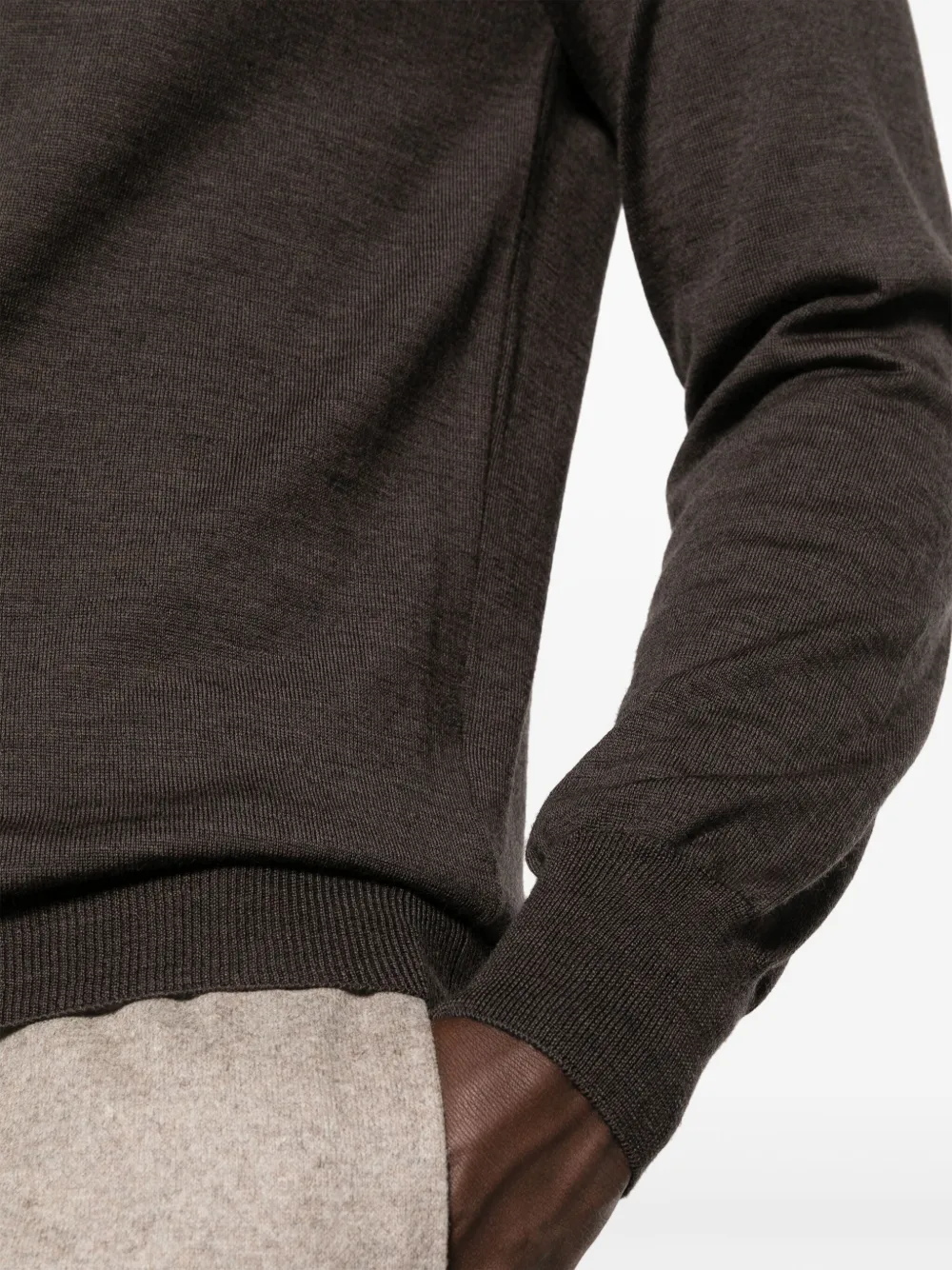 Tagliatore Poloshirt met knoopsluiting Bruin
