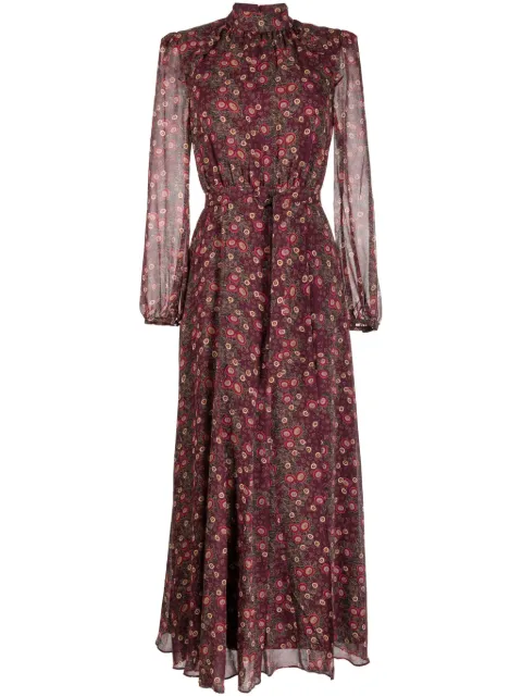 Saloni Jacqui-B floral-print dress