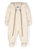 K Way Kids striped zip-up snowsuit - Neutrals
