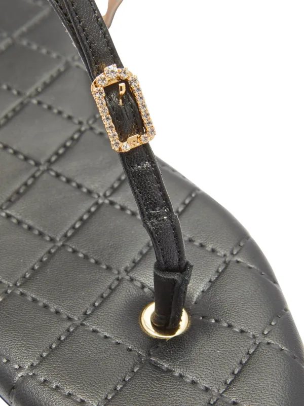 Nº21 crystal-embellished Buckle Leather Sandals | Black