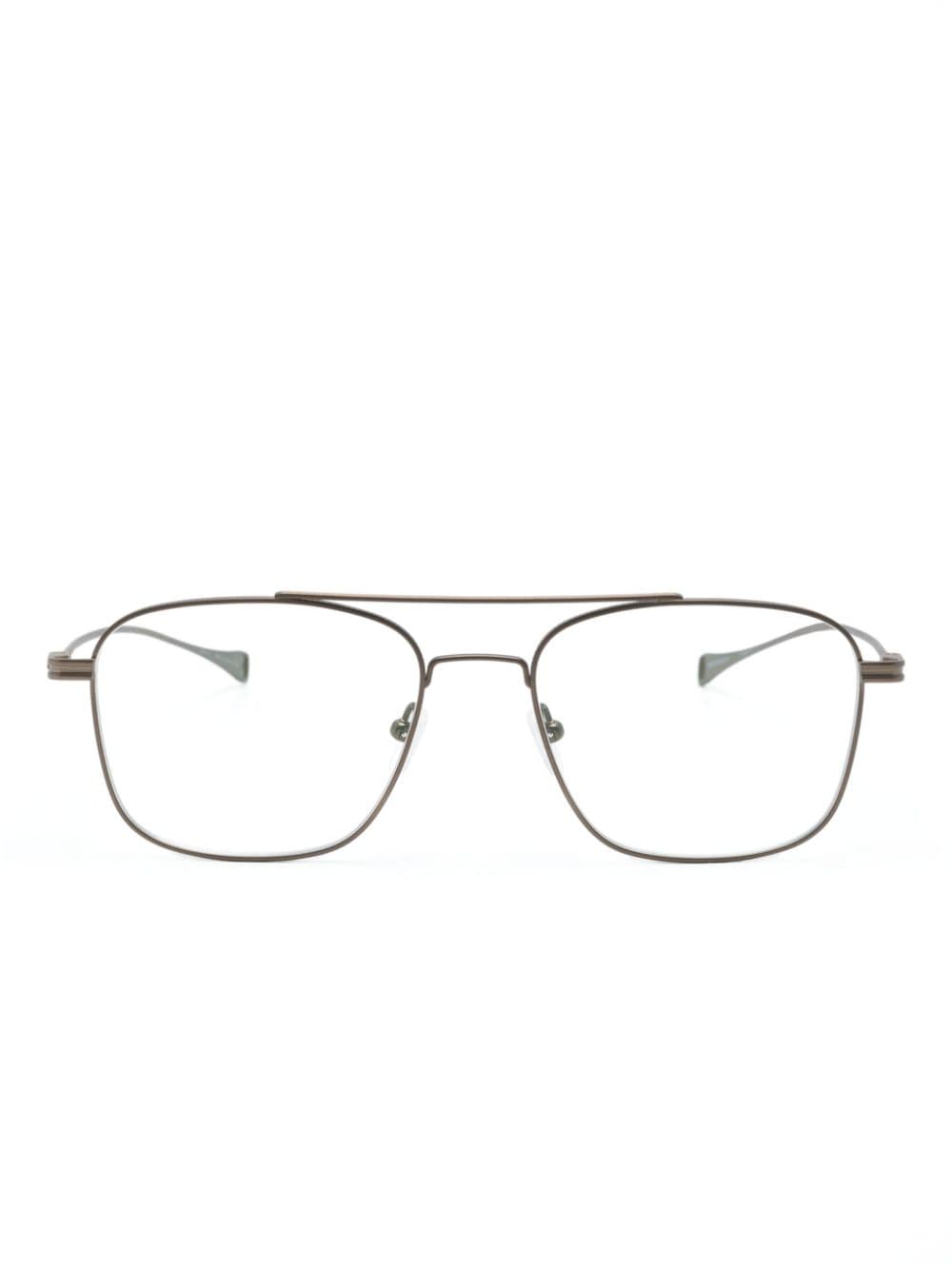 Dita Eyewear Matte Pilot-frame Glasses In Silver