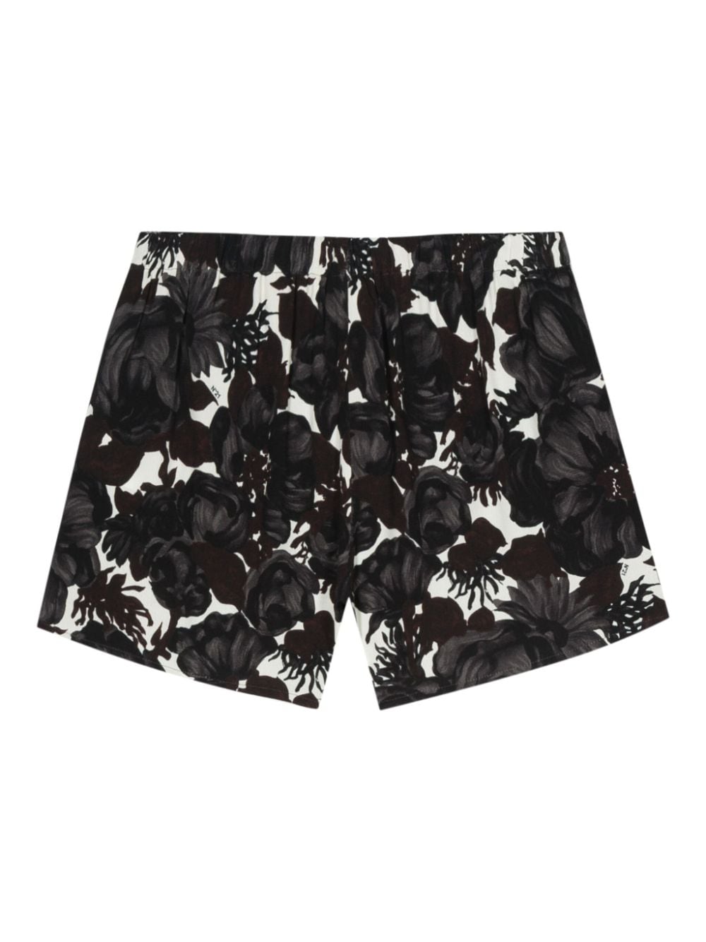 Shop N°21 Floral-print Shorts In Black