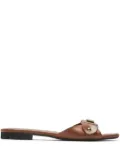 Nº21 logo-lettering leather sandals - Brown