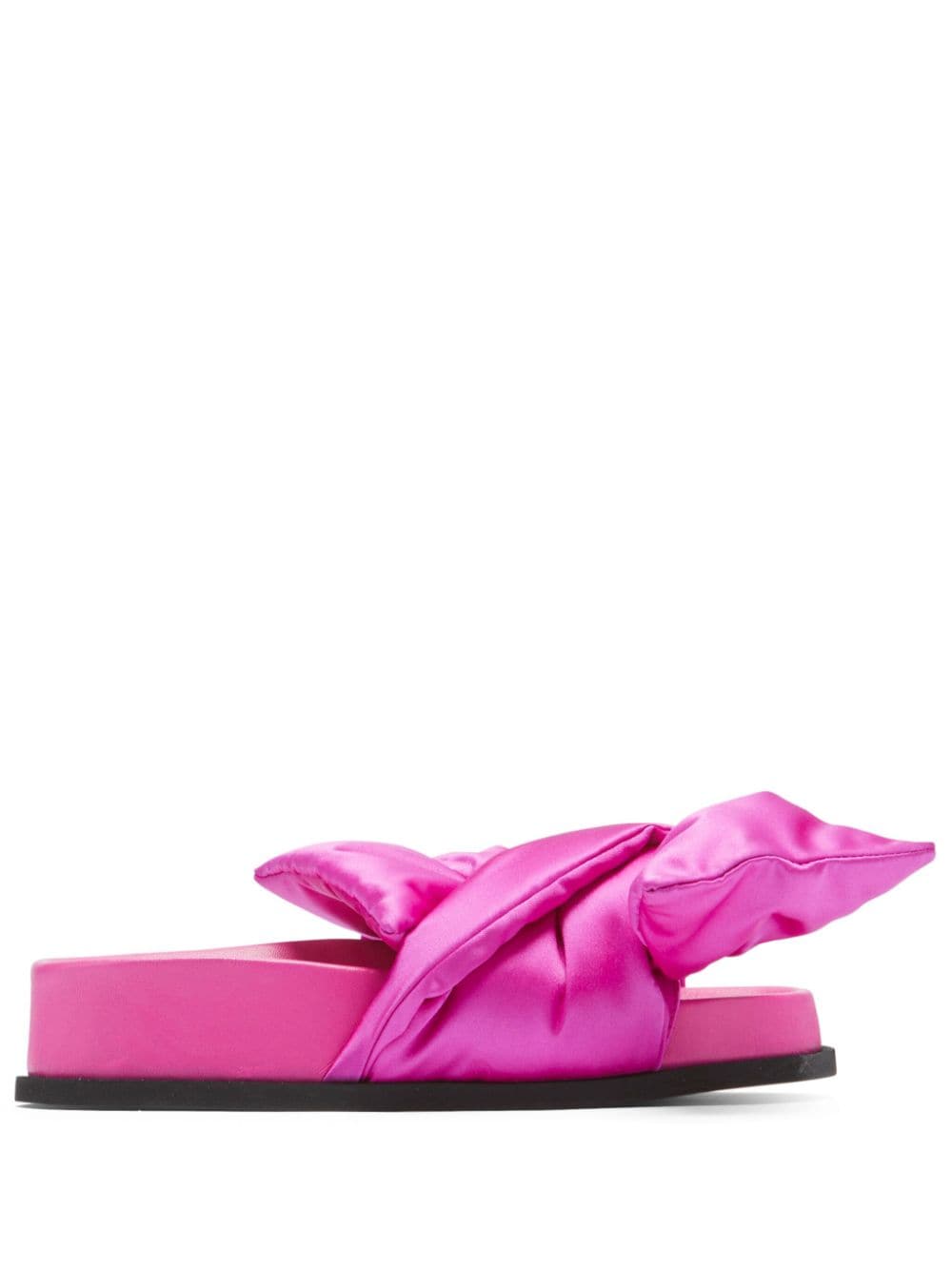 Nº21 bow silk-satin platform sandals - Rosa