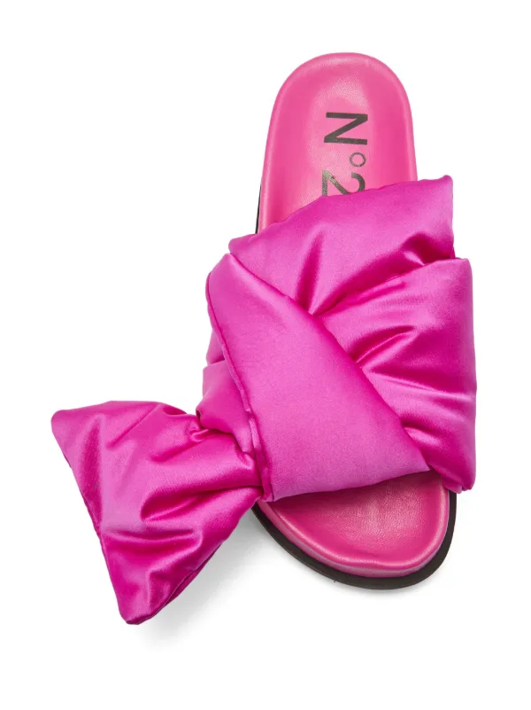 Silk bow online sandals