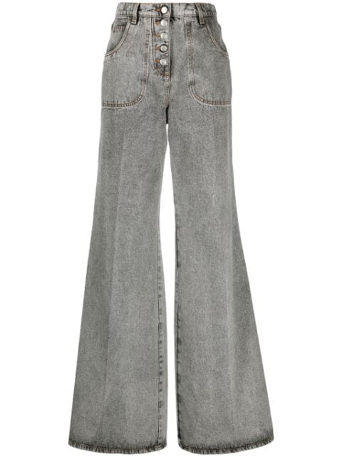 ETRO embroidered flared jeans