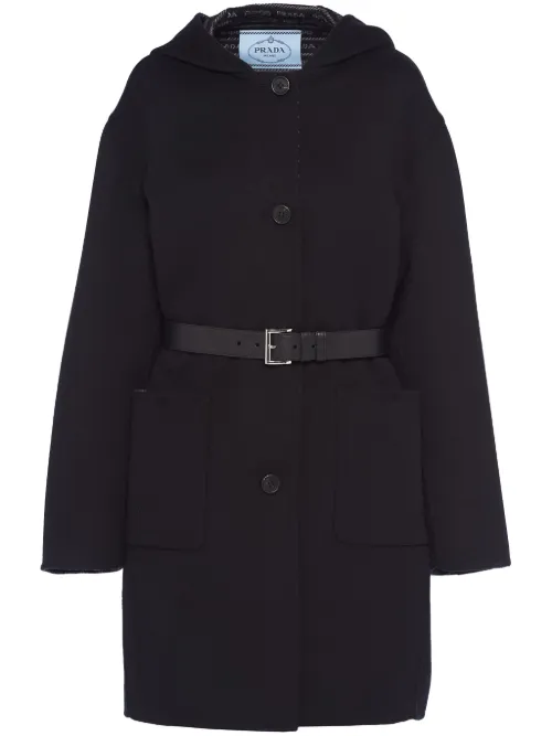 Manteau à simple boutonnage - Prada - Modalova
