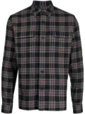 Vince Kingston plaid cotton shirt - Black