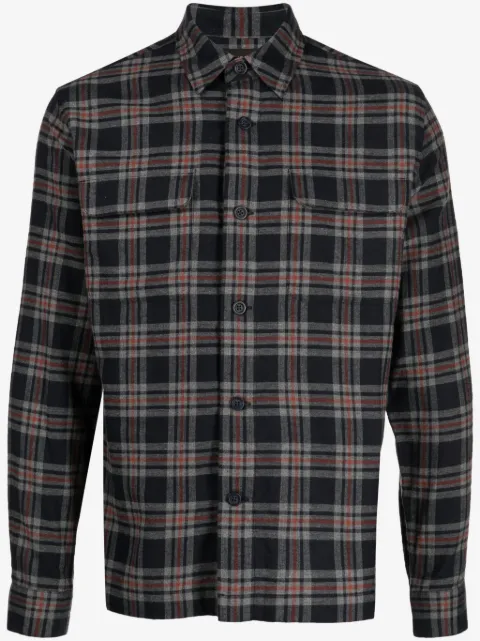 Vince Kingston plaid cotton shirt