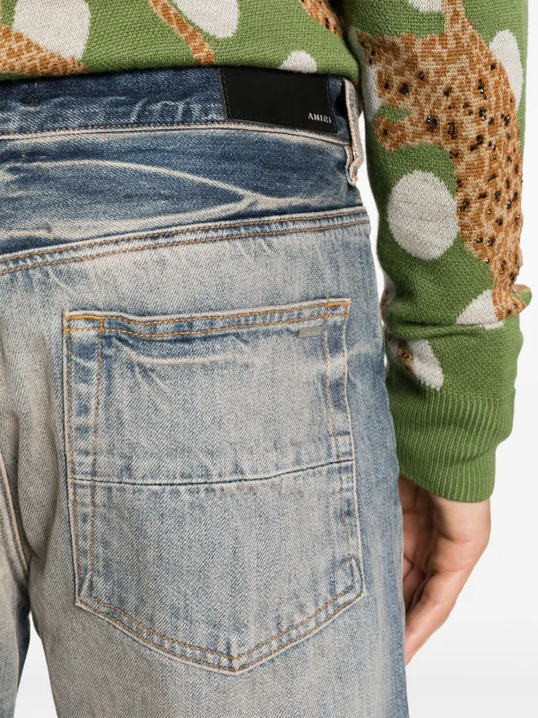 【関税込み】AMIRI ブルー MA Quad ブリーチ フーディ Blue MA Quad Bleached Hoodie by AMIRI on Sale