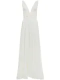 AZEEZA Cirrus silk-charmeuse gown - White