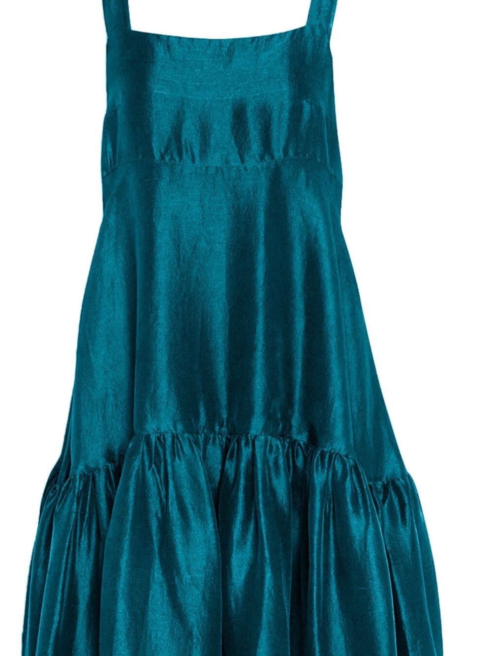 Shop Azeeza Griffon Silk Midi Dress In Blue