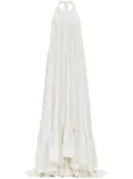 AZEEZA Sadie silk gown - White