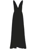 AZEEZA Cirrus V-neck silk gown - Black