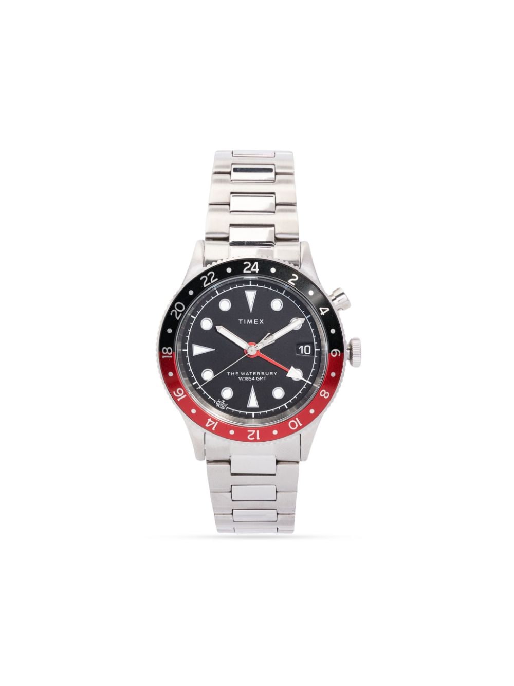 Shop Timex Waterbury Traditional Gmt 39mm In Silver