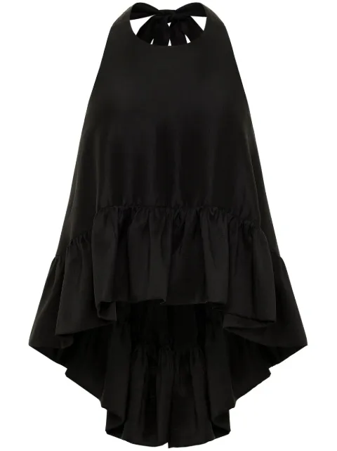 AZEEZA Winston ruffled silk top