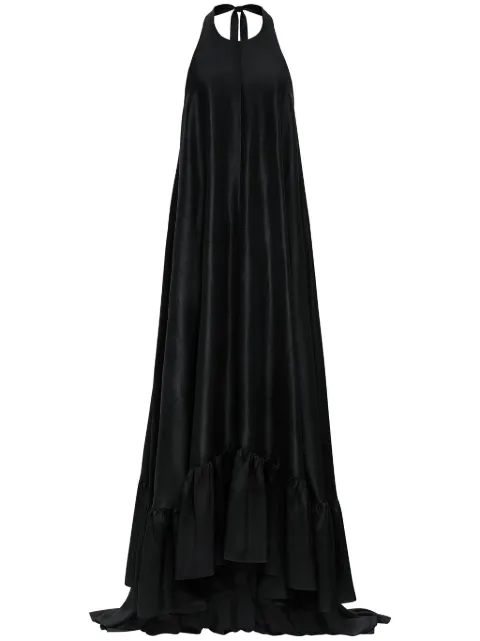 AZEEZA Sadie halterneck silk gown