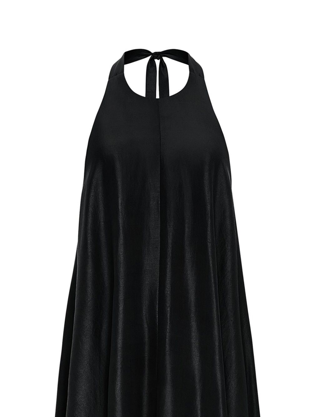 Shop Azeeza Sadie Halterneck Silk Gown In Black