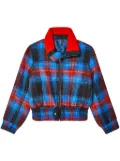 Charles Jeffrey Loverboy checked zip-up jacket - Blue