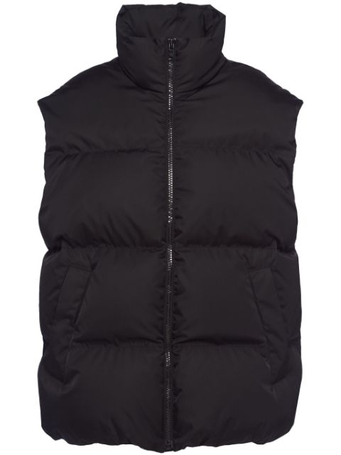 Prada gilet Re-Nylon à logo embossé