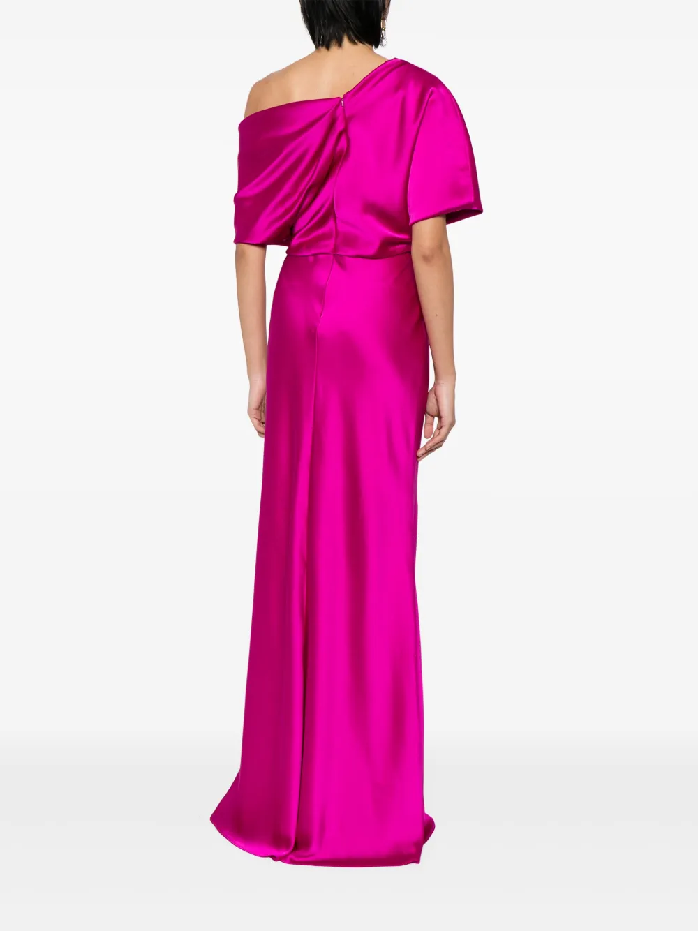 Amsale Off-shoulder avondjurk Paars