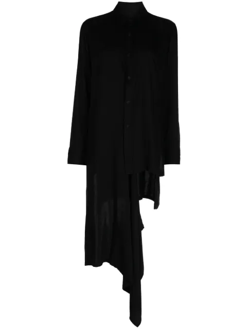 Yohji Yamamoto asymmetric long-sleeve shirtdress