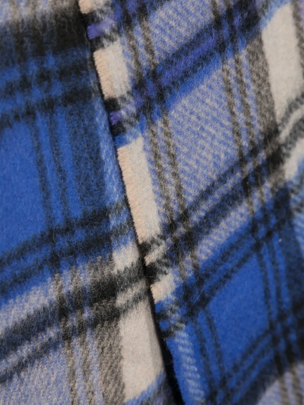 Ader Error Check-pattern Wool Scarf In Blue
