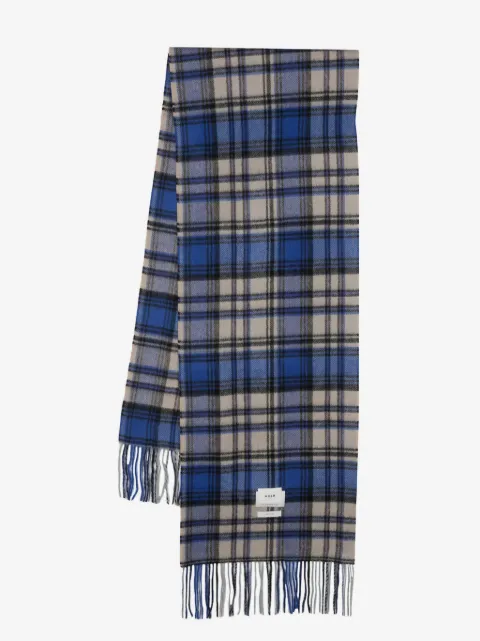 Ader Error check-pattern wool scarf