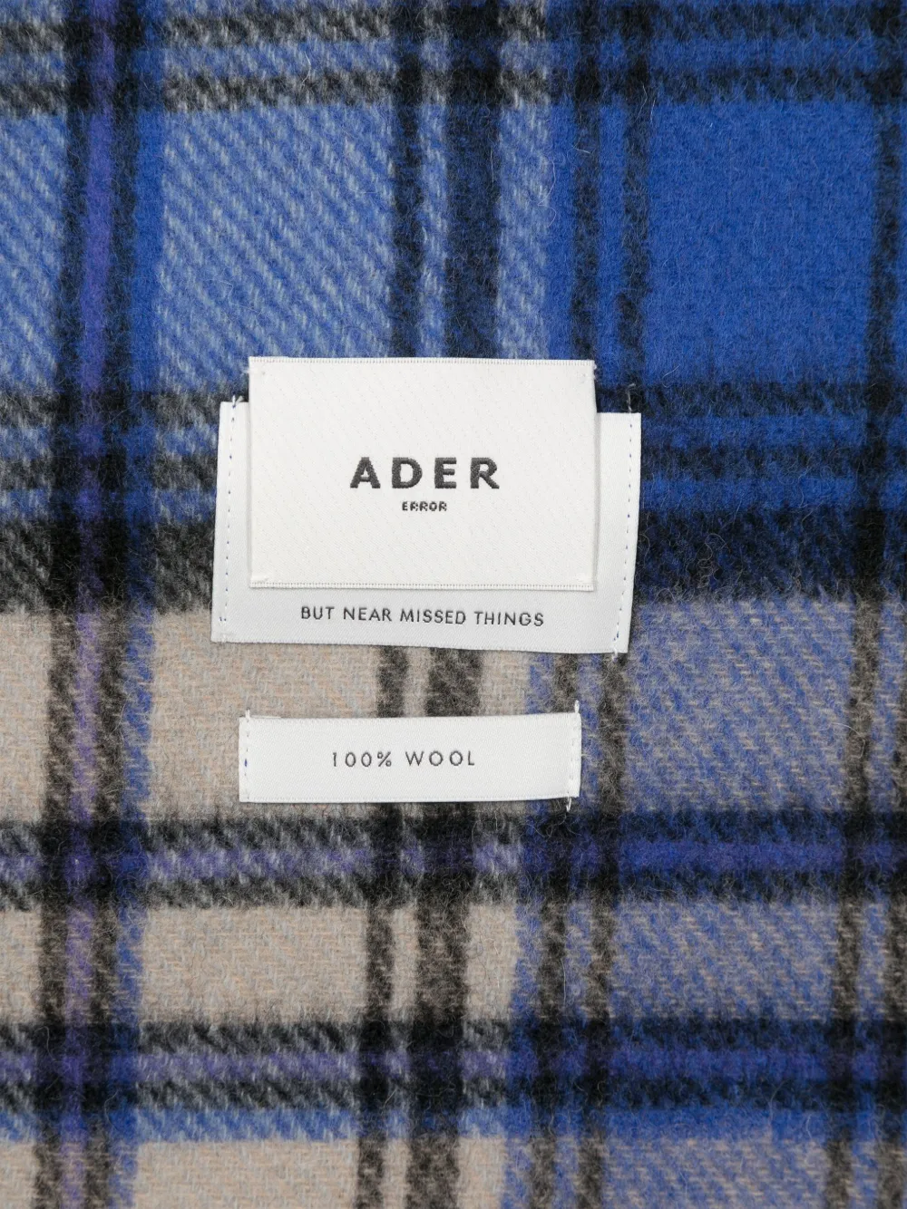 Ader Error check-pattern wool scarf | Men | Image 2