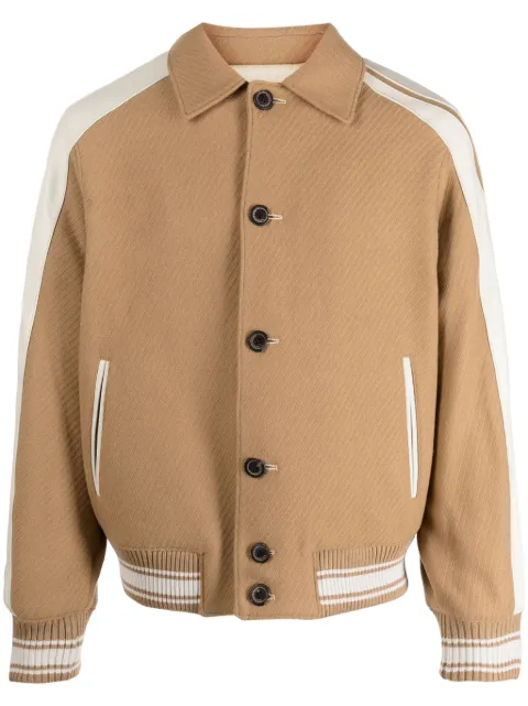 Ader Error button-down ribbed bomber jacket