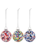 Alessi dotted porcelain ornaments (set of three) - Blue