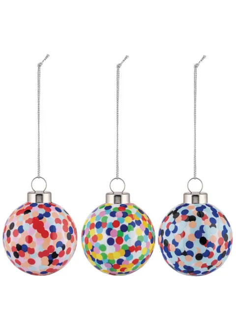 Alessi dotted porcelain ornaments (set of three)