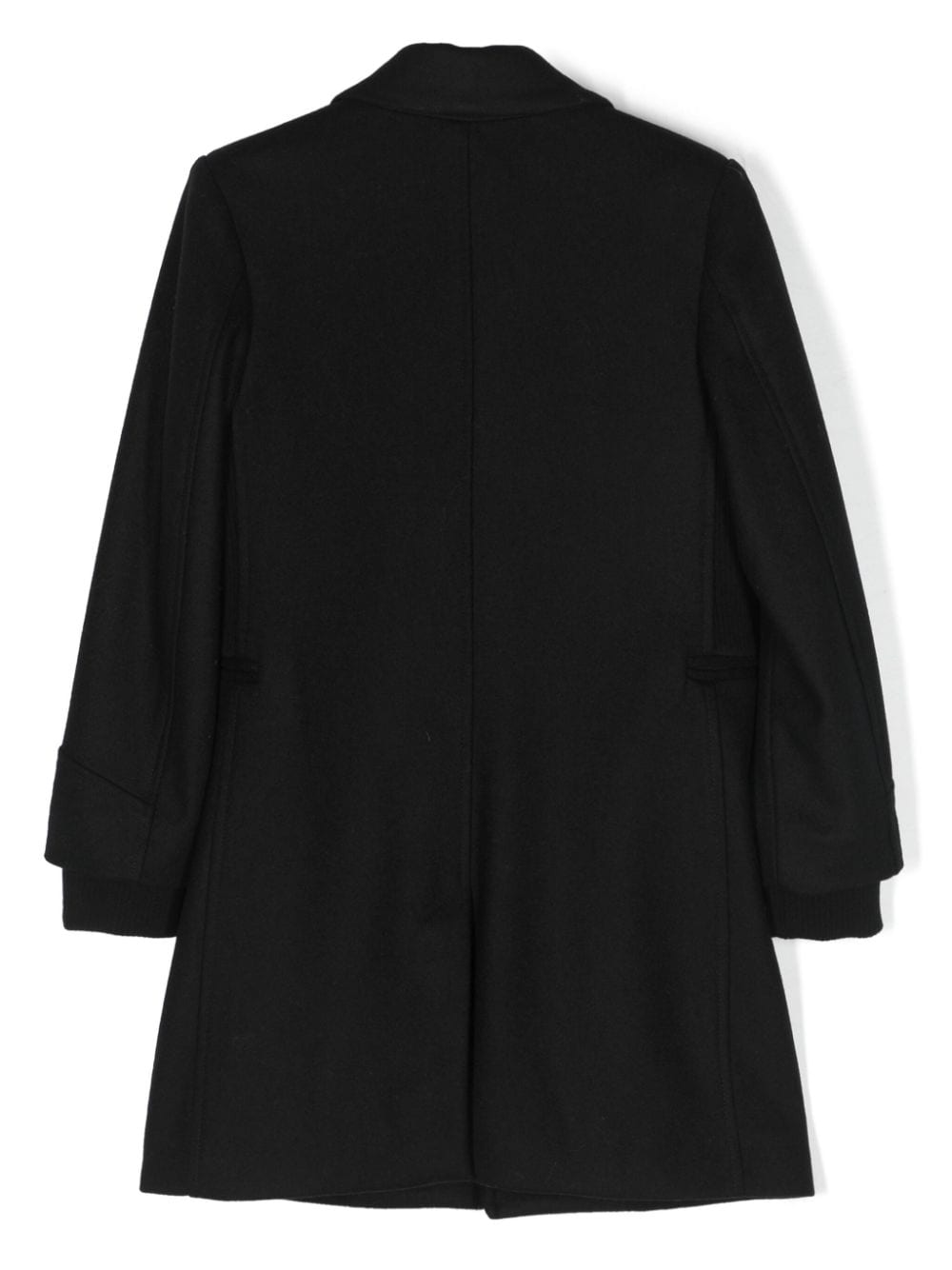 Shop Balmain Single-breasted Wool-blend Coat In Black