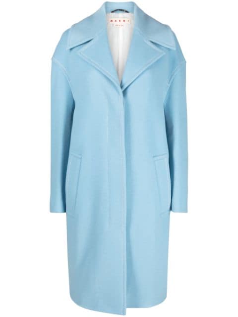 Marni contrast-stitching single-breasted coat