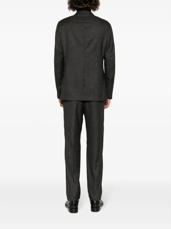 Caruso スーツ ブラック Size 46 Caruso single-breasted Wool Suit | Black | FARFETCH
