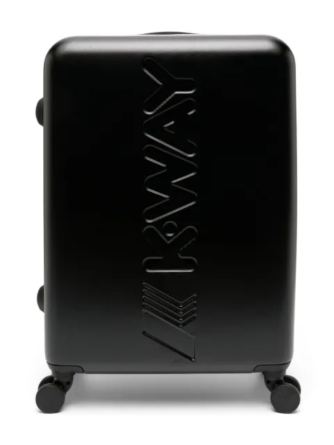 K Way Kids logo-debossed hard suitcase