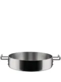Alessi two-handles low casserole (28 cm) - Silver