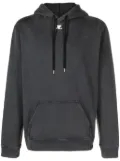 Courrèges logo-embroidered stonewashed hoodie - Grey