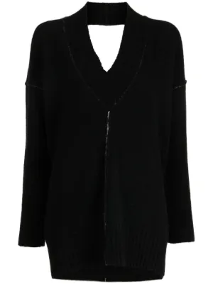Isabel Benenato オープンニット Vネックセーター | レッド | FARFETCH JP
