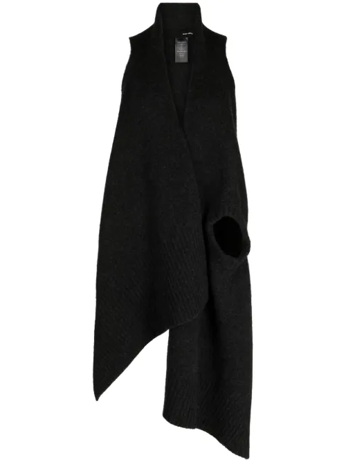 Gilet en maille à design asymétrique - Isabel Benenato - Modalova
