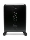 K Way Kids logo-debossed hard suitcase - Black