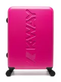 K Way Kids logo-debossed hard suitcase - Pink