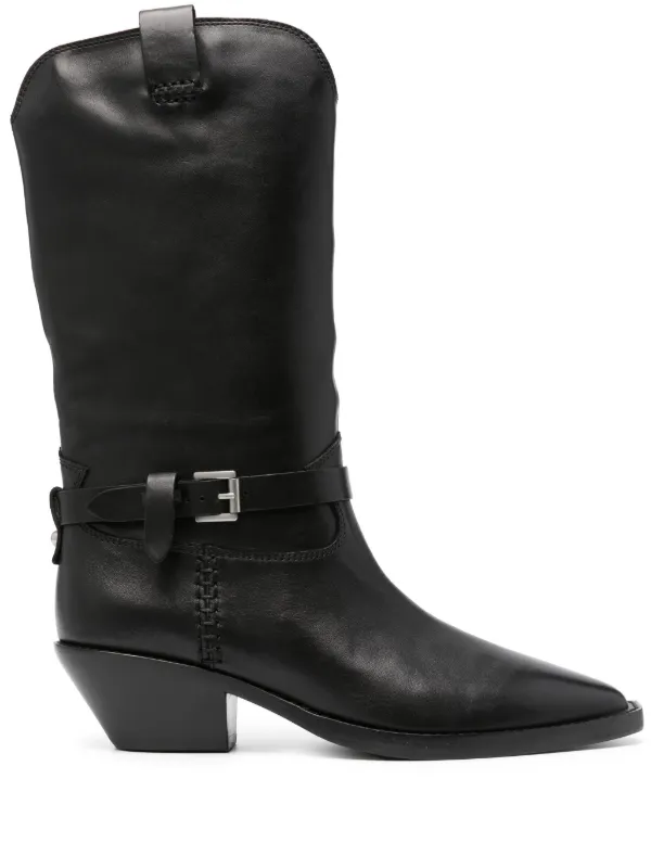 【ASH】 DURAN スエードブーツ Ash Duran 55mm Leather Boots | Black | FARFETCH