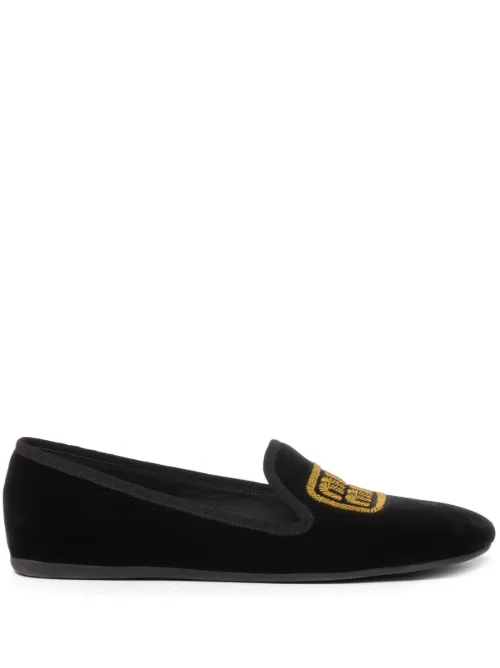 Chaussons en velours à logo brodé - Miu Miu - Modalova