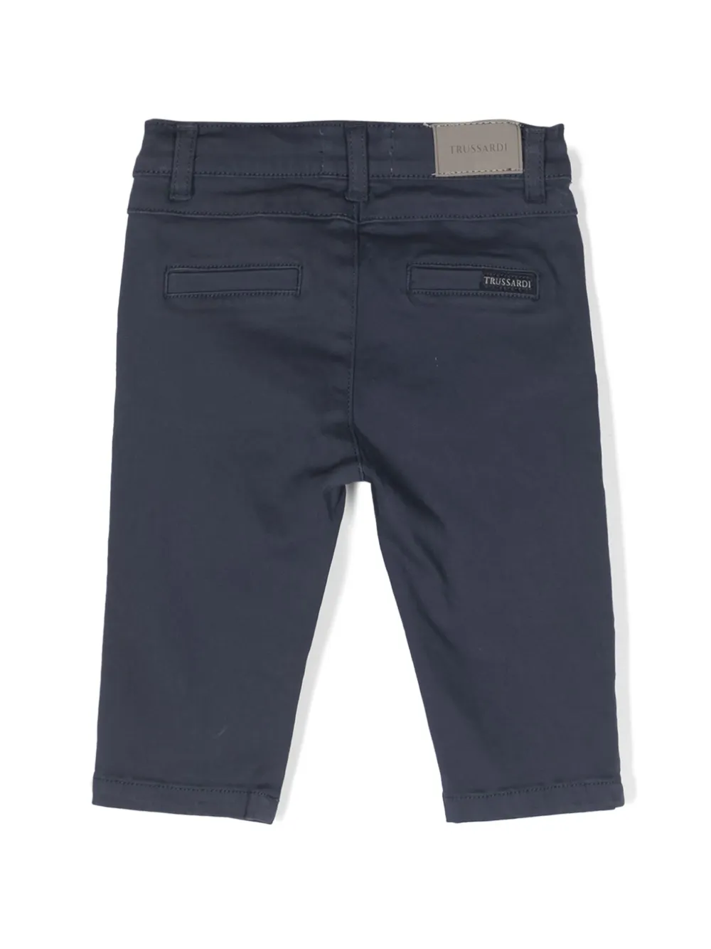 TRUSSARDI JUNIOR slim-cut logo-patch chinos - Blauw