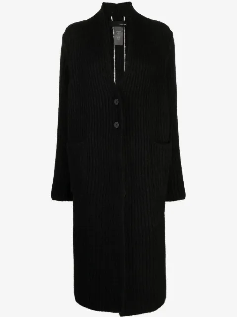 Isabel Benenato ribbed-knit single-breasted coat