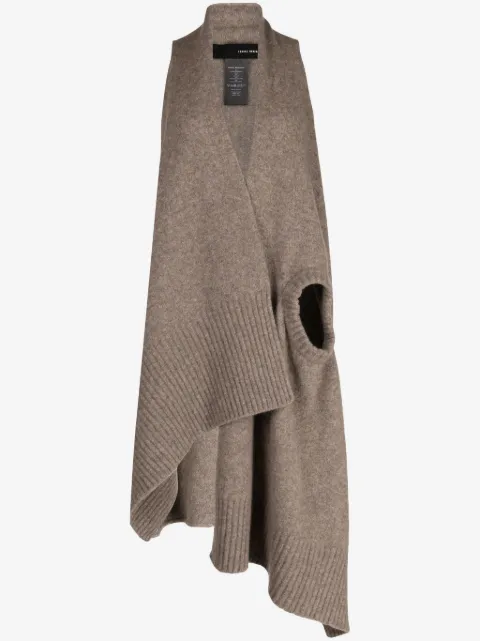 Isabel Benenato asymmetric sleeveless vest